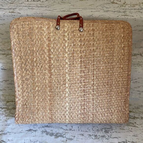 Wicker Mexico oversized woven beach bag overnight - Picture 5 of 11